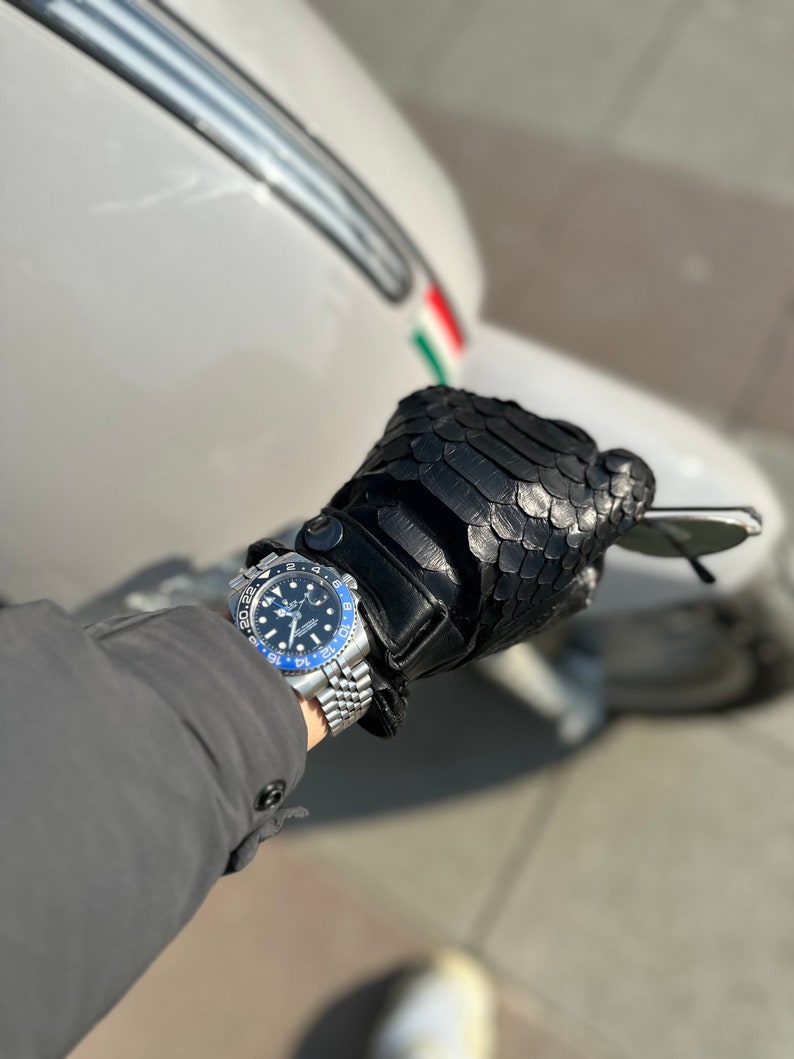 Genuine Python Leather Gloves Python Gloves Python Leather Etsy