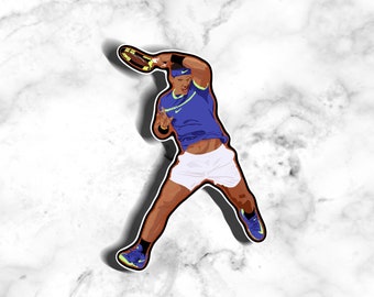 Rafael Nadal Tennis Player Sticker, Rafa Fan Gift