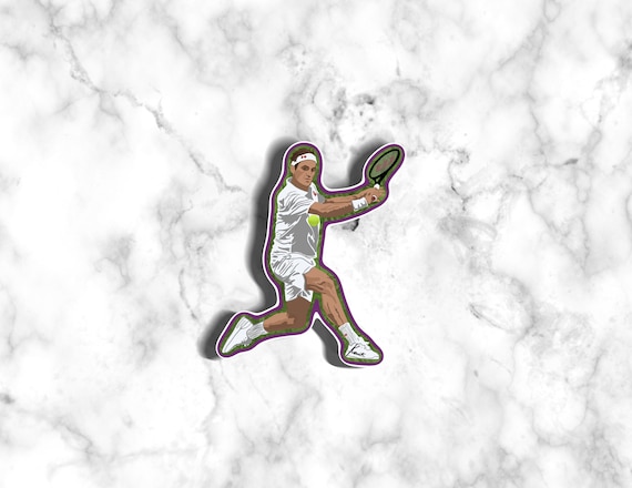 Roger Federer Sticker, Roger Tennis Sticker, Federer Sticker, Tennis Sticker, Tennis Gift, Tennis Player Gift, Notebook Sticker, Tennis