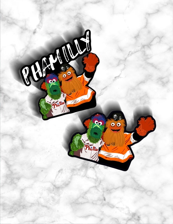 Philly Phanatic Sticker Gritty Sticker Philadelphia Phillies 