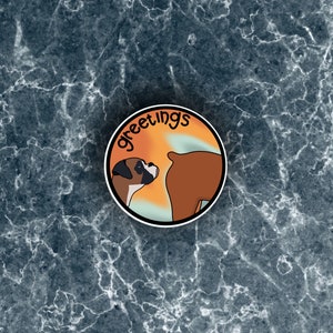 Pegatinas boxeadoras / Perro boxeador / Pegatina de bienvenida / Líneas de regalo de felicitación / Pegatina divertida / Pegatina de vinilo brillante a prueba de agua / Pegatina Waterbottle