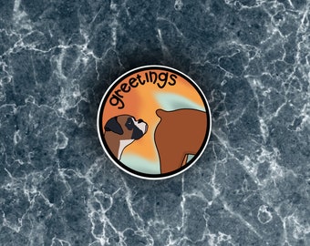 Boxer Stickers | Boxer Dog | Welcome Sticker | Greetings Stickers | Funny Sticker | Waterproof Glossy Vinyl Sticker | Waterbottle Sticker