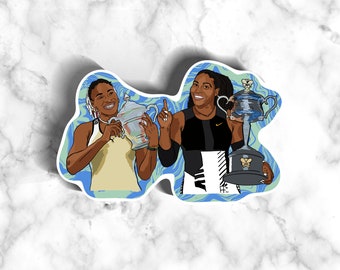 Serena Williams Sticker, Serena GOAT sticker, Serena Tennis Sticker, Tennis Player, Serena, Tennis gift, Tennis player gift