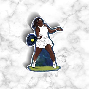 Serena Adesivo | Serena Williams | Jogador de tênis adesivo | Wimbledon Adesivo | tênis adesivo | Adesivo impermeável de vinil | Presente de Dia das Mães
