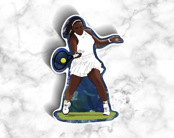 Serena Sticker | Serena Williams | Tennis Player Sticker | Wimbledon Sticker | Tennis Sticker | Vinyl Waterproof Sticker | Mothers Day Gift