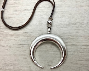 Collana di corno, gioielli Boho, collana boho, collana hippie, gioielli boho, collana zingara, gioielli hippy, collane boho