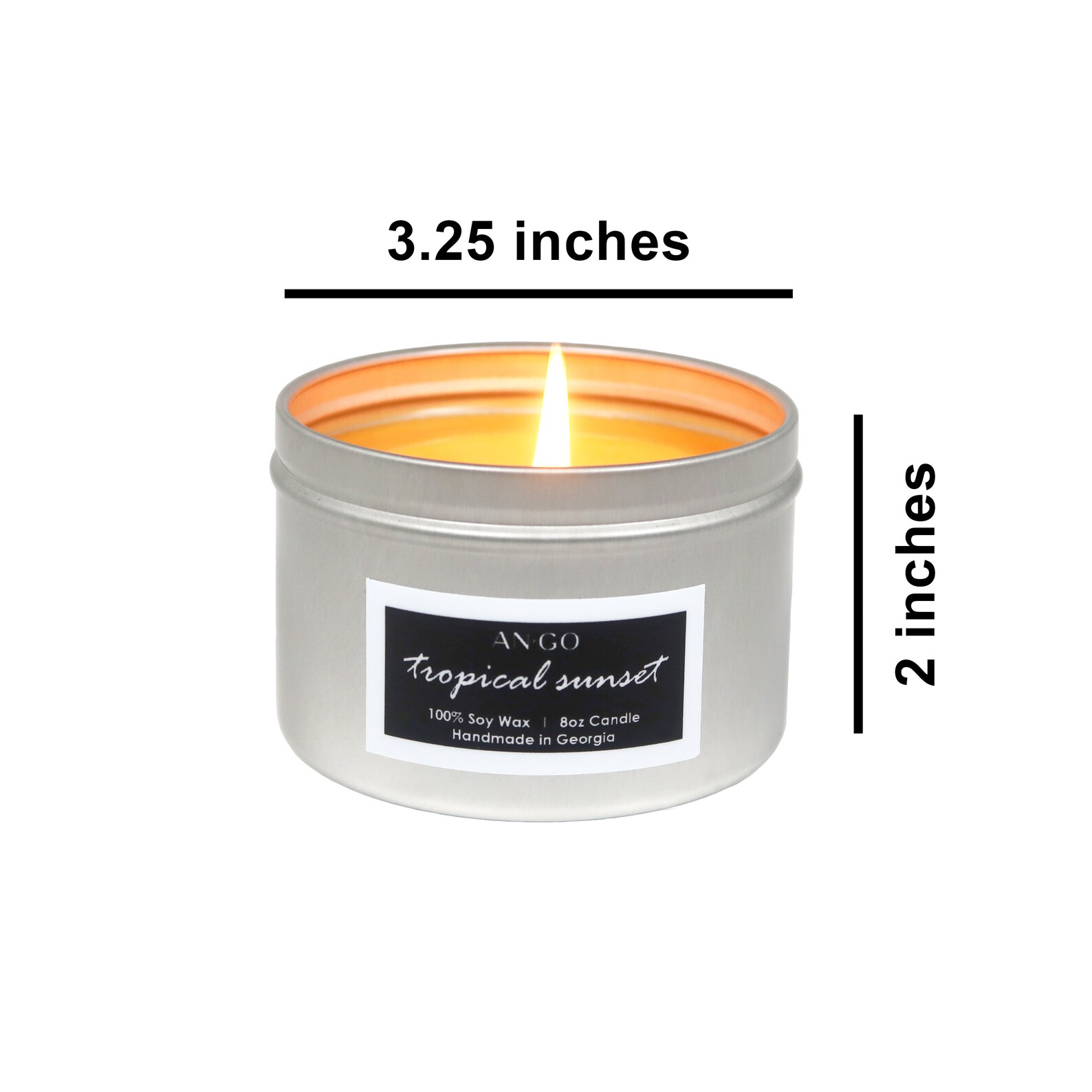 Handmade Tropical Sunset 8oz Candle Etsy