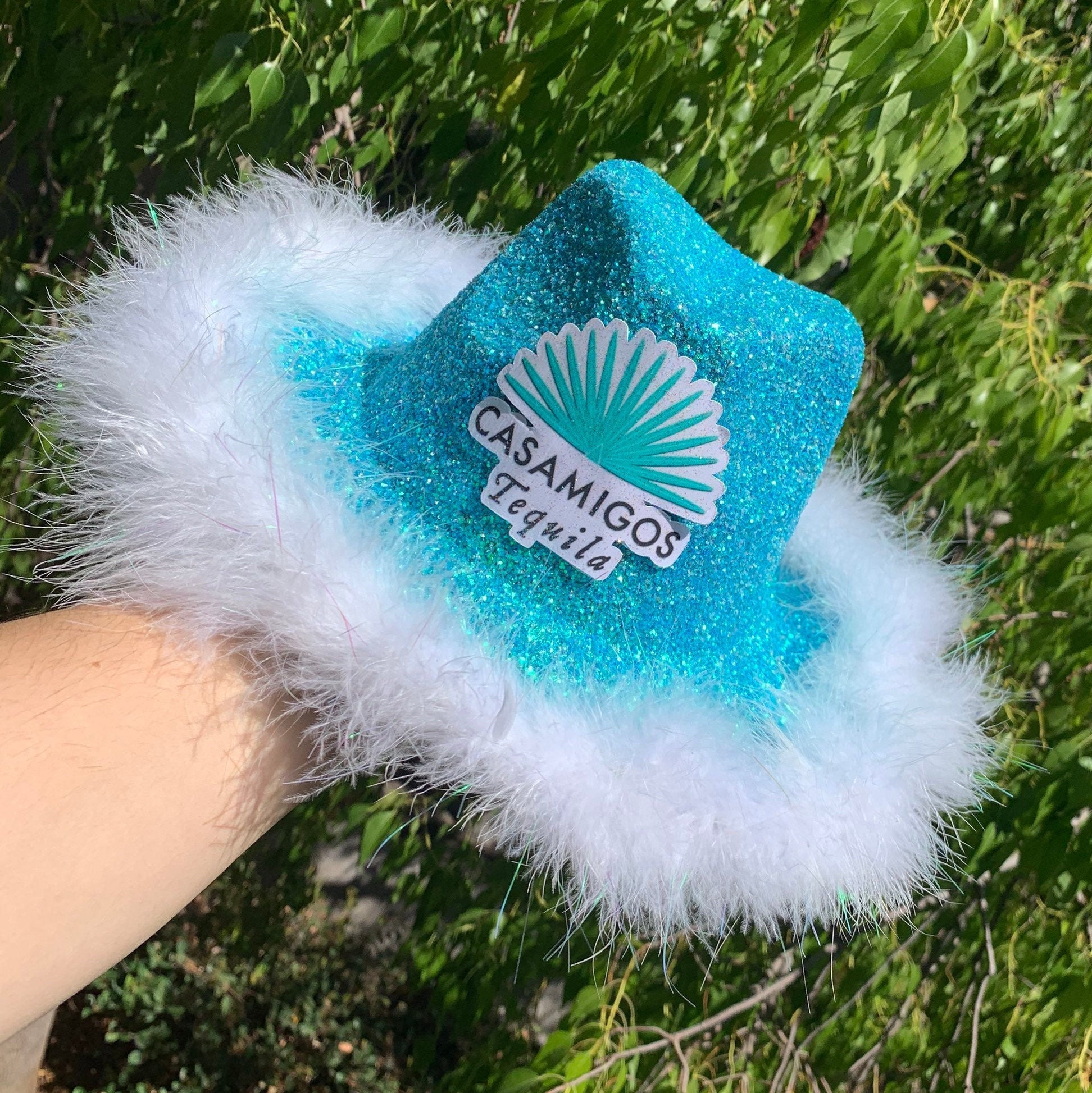 Barbie Tequila Inspired Hot Pink Glitter Cowboy Hat Fully custom