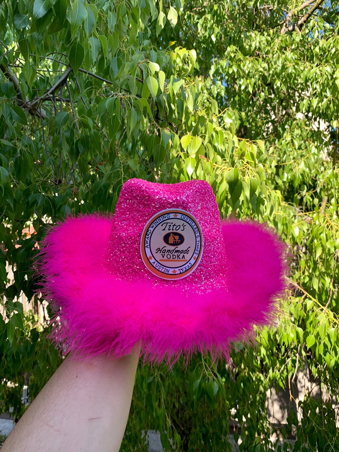 Titos Alcohol Cowboy Hat with Fur Etsy