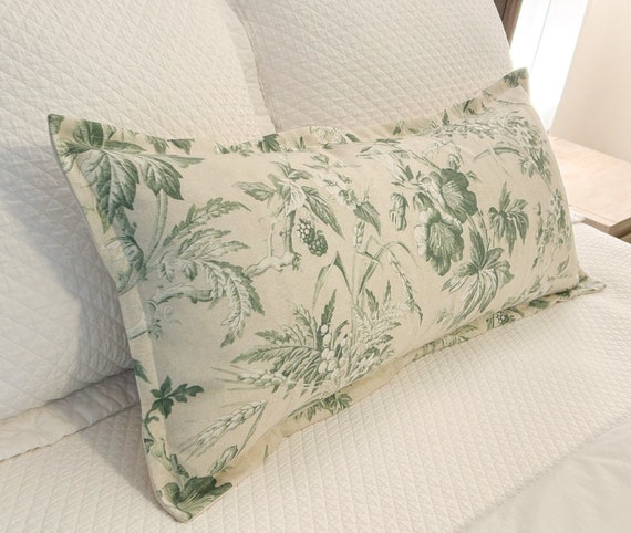 Toile lumbar pillow deals