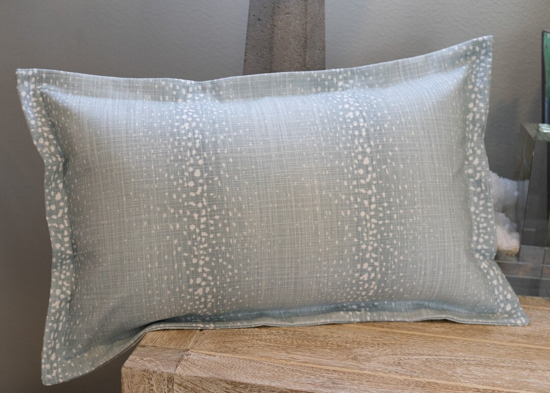 Mineral Blue Antelope Lumbar Pillow Cover for Etsy