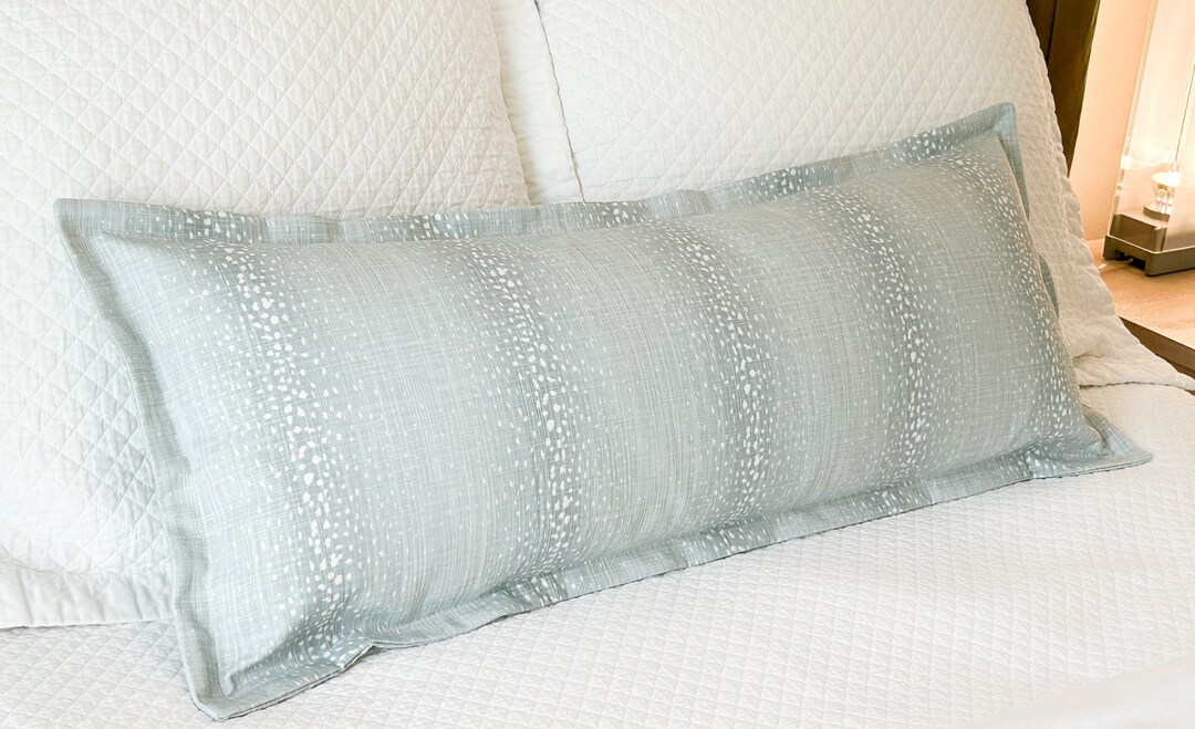 Mineral Blue Antelope Lumbar Pillow Cover for Etsy