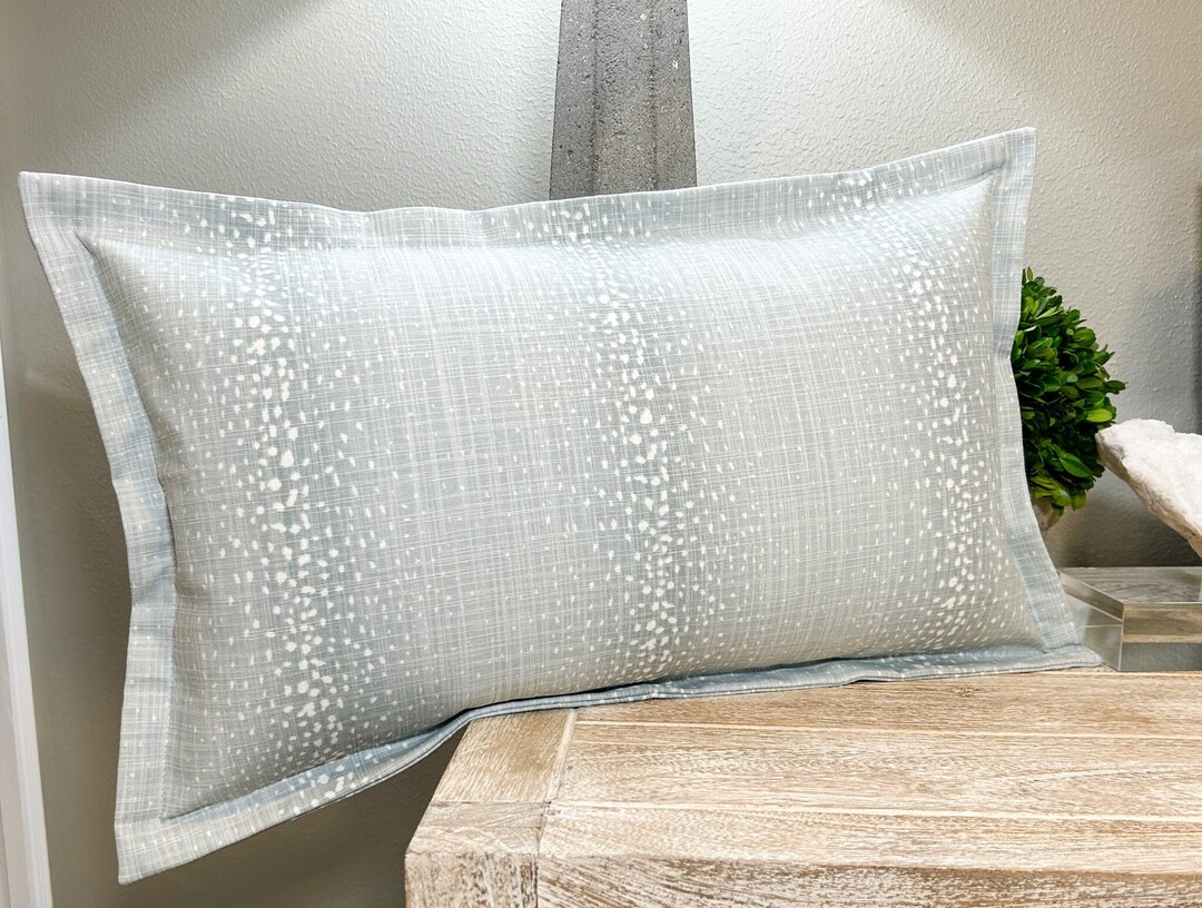 Mineral Blue Antelope Lumbar Pillow Cover 12x20 insert Not Included Etsy