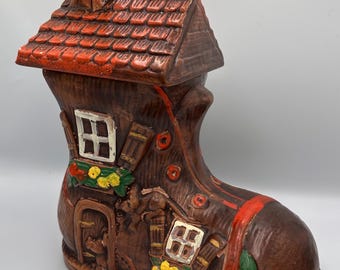 Vintage “Old Woman in a Shoe” nursery rhyme Cookie Jar