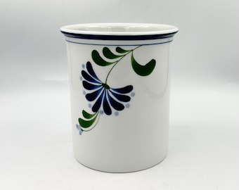 Vintage Dansk Sage Song Ceramic Utensil Holder • Discontinued Floral Stoneware Crock