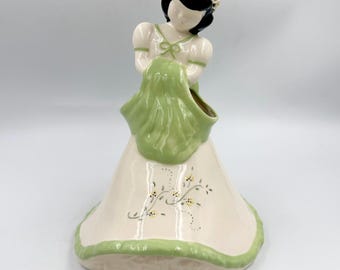 Vintage Walter Wilson "Nancy" Figural Planter Vase • 1950s  California Pottery