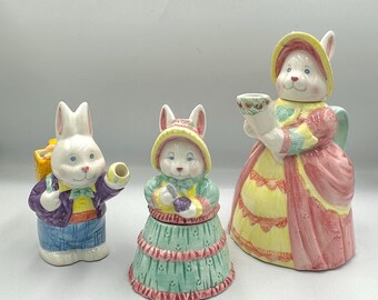 Vintage Papel Bunny Tea Collection • Cottagecore Tea Party