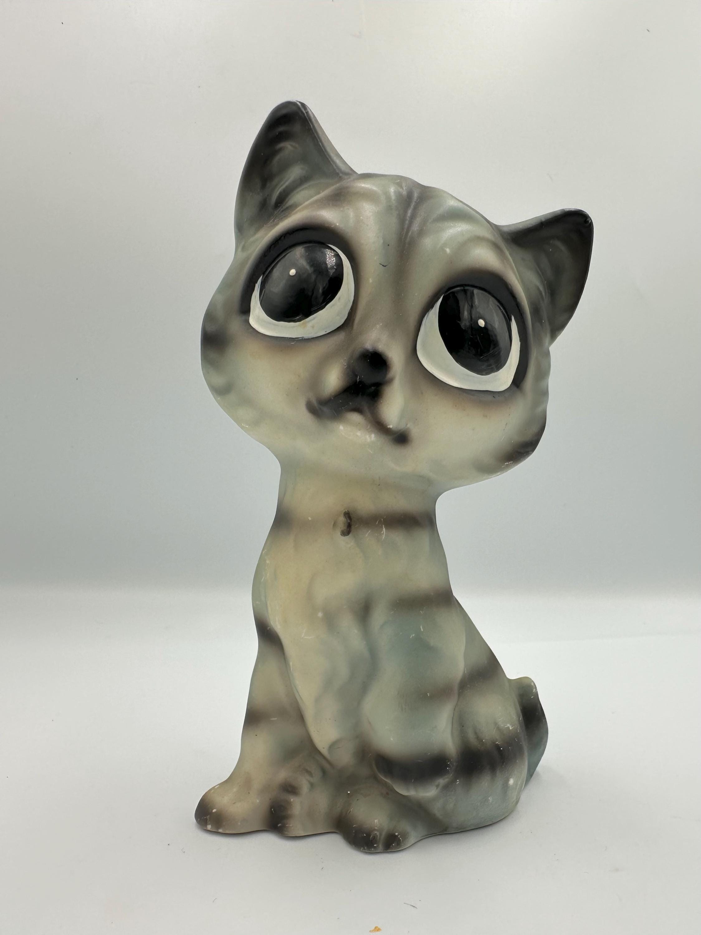 Ceramic Big Eye Cat - Etsy