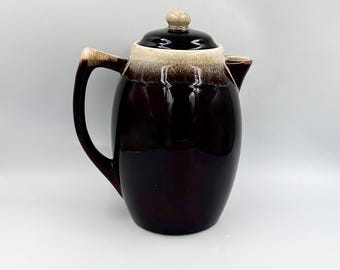 Tetera Pfaltzgraff vintage • Servidor de bebidas con esmalte marrón