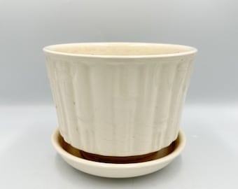 Vintage McCoy Pottery Bamboo Planter • MCM Garden Decor
