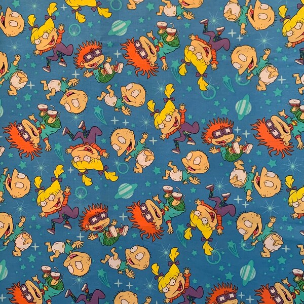 Rugrats Fabric* 100% Cotton *Fat Quarter (18”x21”)* Half Yard (18”x43”)* Full Yard (36”x43”)* DIY Craft Fabric * Face Mask Fabric*