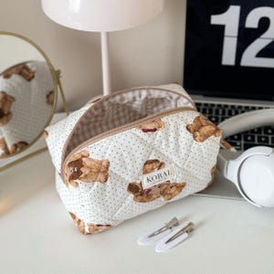 Trousse de toilette matelassée « Ours en peluche »
