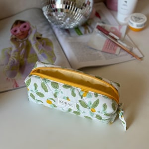 Trousse en coton matelassé « Citrons »