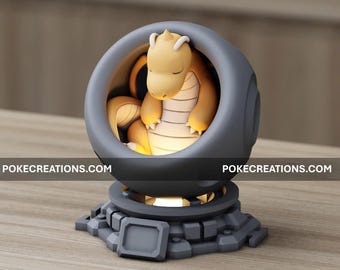 Dratini, Dragonair, Dragonite in Healing Pod *UNPAINTED*