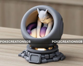 Mew, Mewtwo in Healing Pod *UNPAINTED*