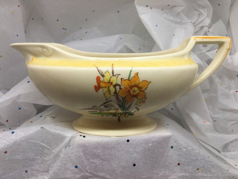 Alfred Meakin Art Deco 1930s Gravy Boat, Gravy Dish, English Potteries