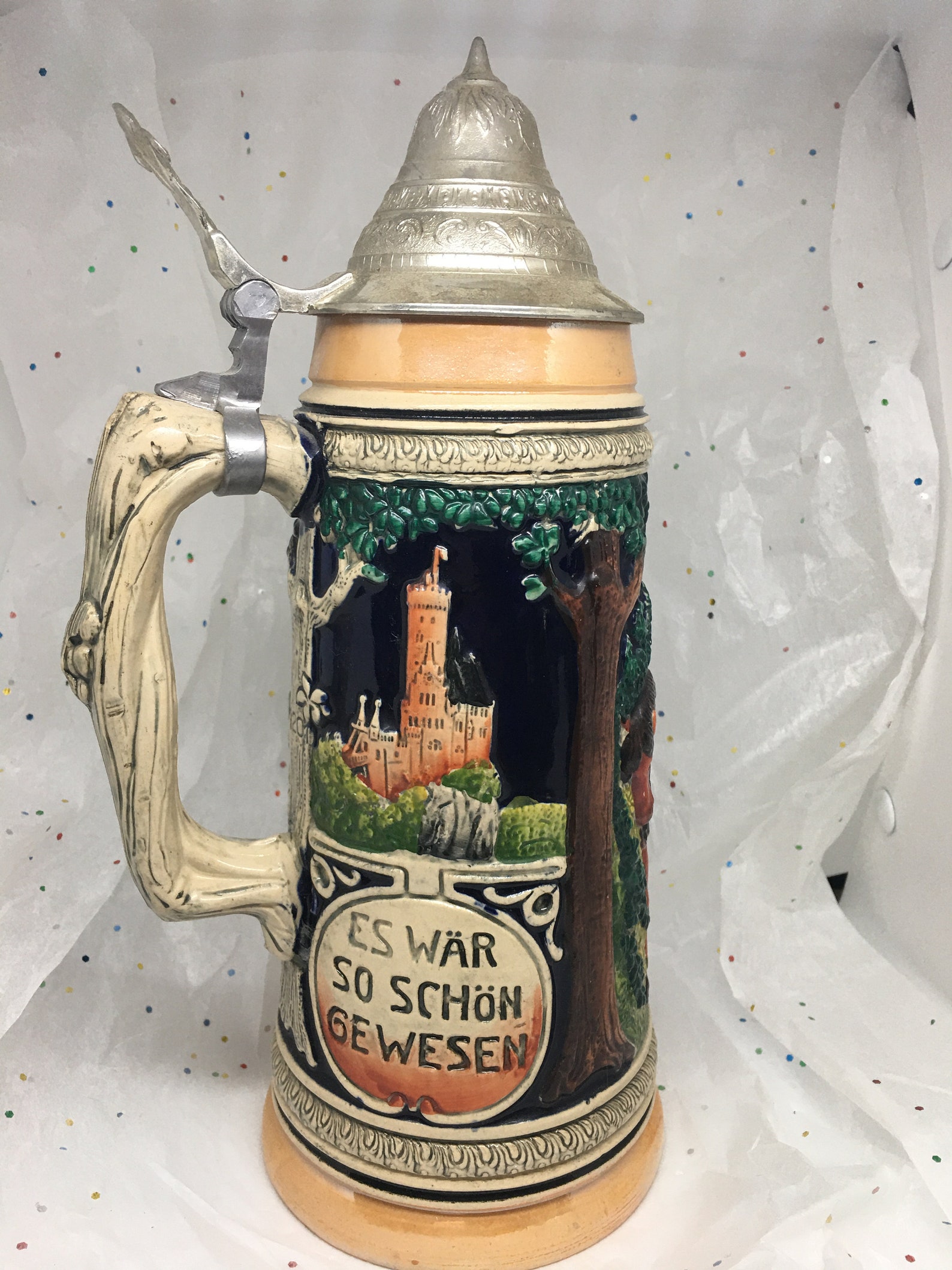 THEWALT Beer Stein West German Pewter Lidded Gift for Him Etsy