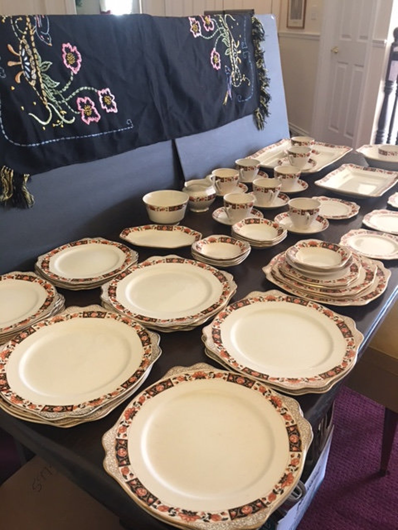 rare-antique-wilkinson-porcelain-dinner-set-with-serving-dishes-etsy