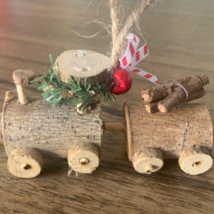 Christmas Wood Ornaments (Train)