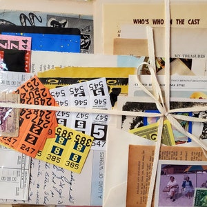 Pacotes de papel vintage autênticos, antigos e vintage, coisas efêmeras, diário de lixo, pacotes de colagem de arte