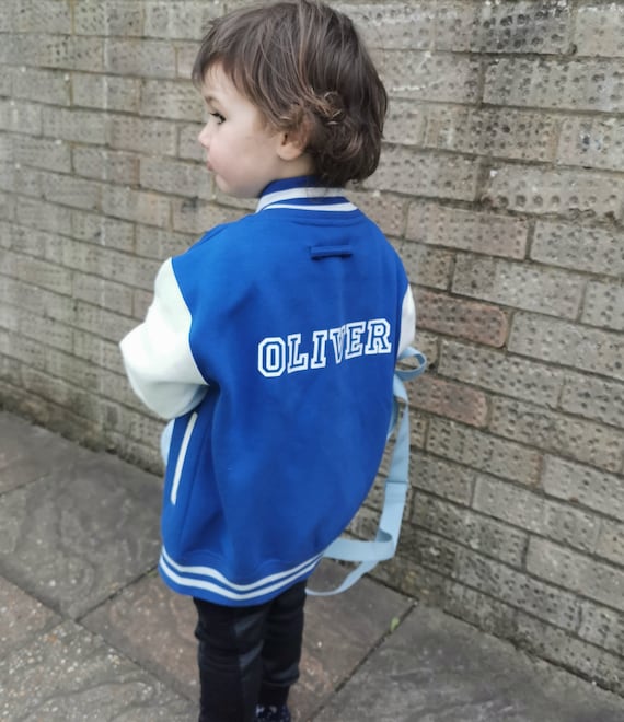 Kids Personalised Baseball Varsity Jacket Girl/Boy Unisex, gift for kids,  Personalized for children school jacket