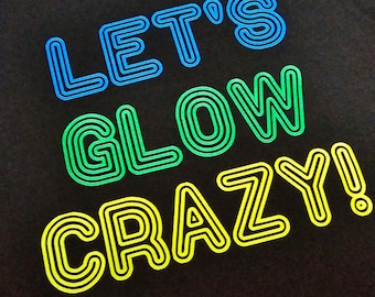 UV Lässt leuchten verrückt Neon Glow Kind Kinder T-Shirt Mädchen / Junge Unisex T-Shirt, Geschenk für Kinder, Party Tshirt Geburtstag, fluoreszierend.