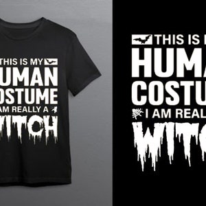 Lustiges Halloween T-Shirt, Halloween Damenkostüm, Halloweenkostüm, Halloween Hexe, Katze, Kürbis, lustiges T-Shirt.
