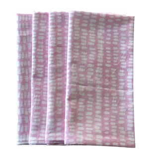 Hand Block Print Cotton Napkins - Pink Indian Dinner Napkins, Set of 4 bild 6
