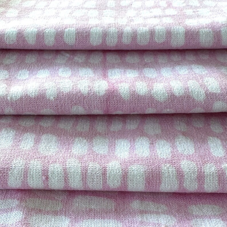 Hand Block Print Cotton Napkins - Pink Indian Dinner Napkins, Set of 4 bild 3