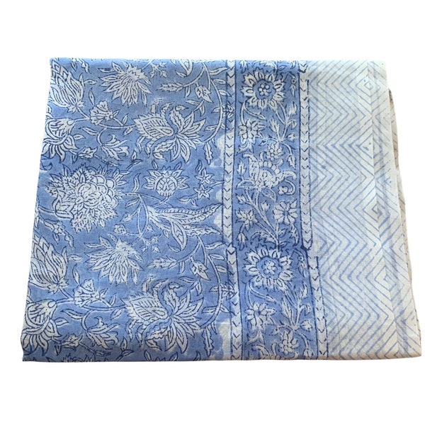 Hand Block Print Sarong | Floral Beach Cover Up | Indian Cotton Sarong | Summer Pareo | Bridesmaid Gift | Beach Swim Cover