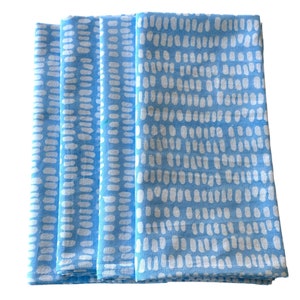 Indian Hand Block Print Napkin | Blue and White Napkins | Cotton Napkins | Easter Dinner Napkin | Easter Gift | Sustainable Table Napkin