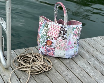 ☆関税込☆COVERNAT★CLOVERHEART QUILTING BIG TOTE BAG★ Amazon.com: Quilted Tote bag for shipping travelling cotton