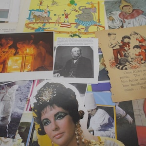 100 imágenes de personas para collage y diarios basura, páginas de libros, recortes, papeles vintage, paquete de efímeras, juego de papeles mixtos, álbumes de recortes