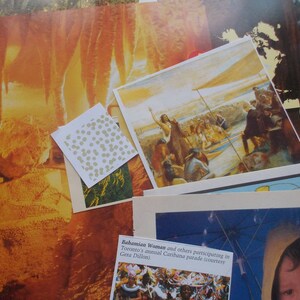 100 stuks gele ephemera-, boek- en tijdschriftpagina's, uitsneden, stansen, voor collage- en junk-tijdschriften