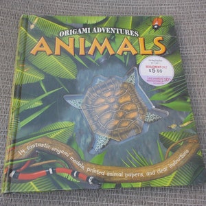 Libro di origami, libri usati, animali di avventure di origami, 14 modelli di origami, documenti stampati, istruzioni passo passo, libri per bambini, principiante