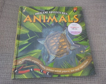 Origami Book, Used Book, Origami Adventures Animals, 14 Origami Models, Printed Papers, Step By Step Instructions, Kid's Books, Beginner