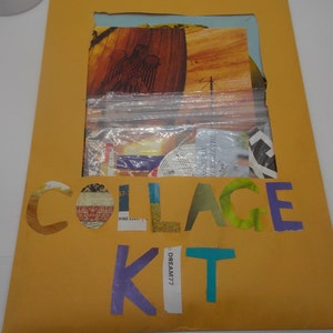 Kit de colagem nº 6, kit de 90 peças, 30 páginas de livro, 30 imagens de colagem, 30 pedaços de papel variados, palavras e recortes