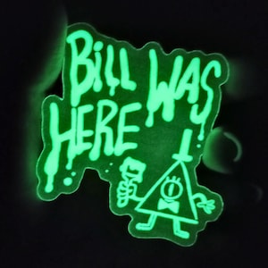 Självlysande klistermärke "BILL VAR HÄR"