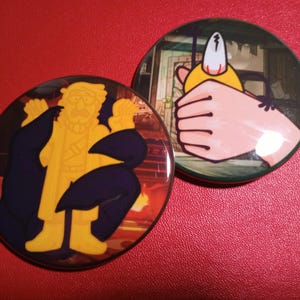 Hand Held Partner - Bill Cipher & Stanford Pines button pins