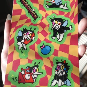 Spamton mosquito sticker sheet